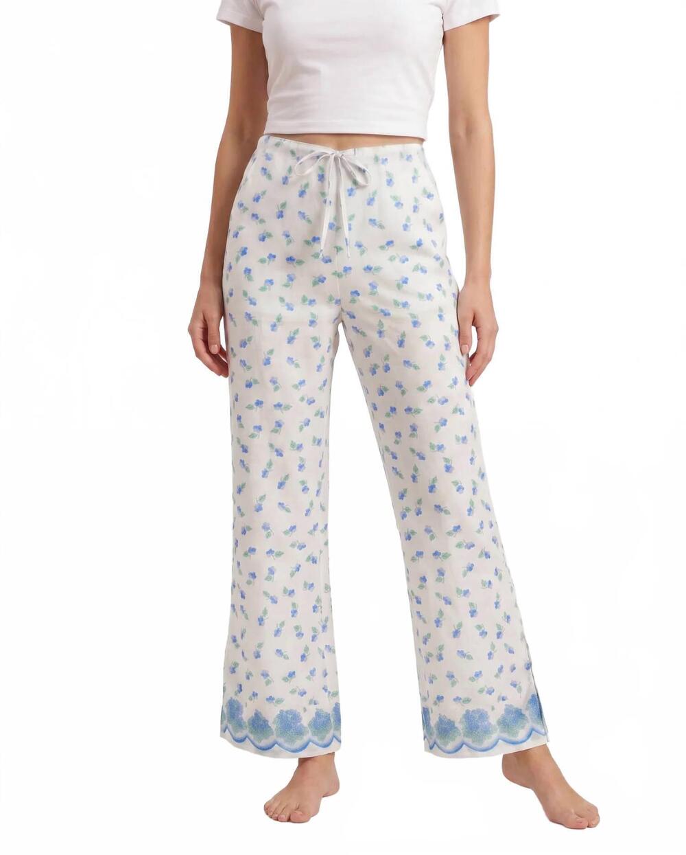 NEW ERICA WILSON flared beach pant in hydrangea blue